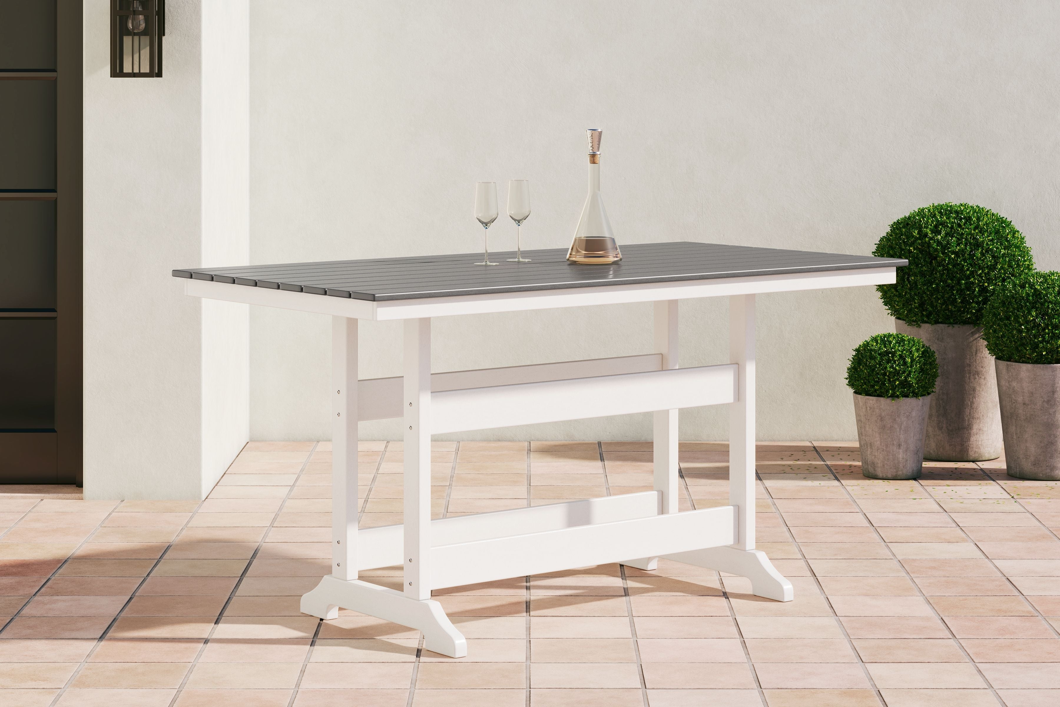 Transville - Counter Table W/Umb Opt - Stylish Home Furniture