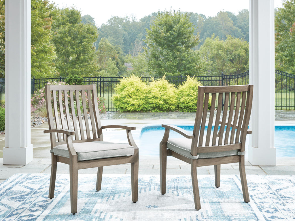 Rainier Ranch - Arm Chair With Cushion (Set of 2) - Brown / Beige - Stylish Home Furniture