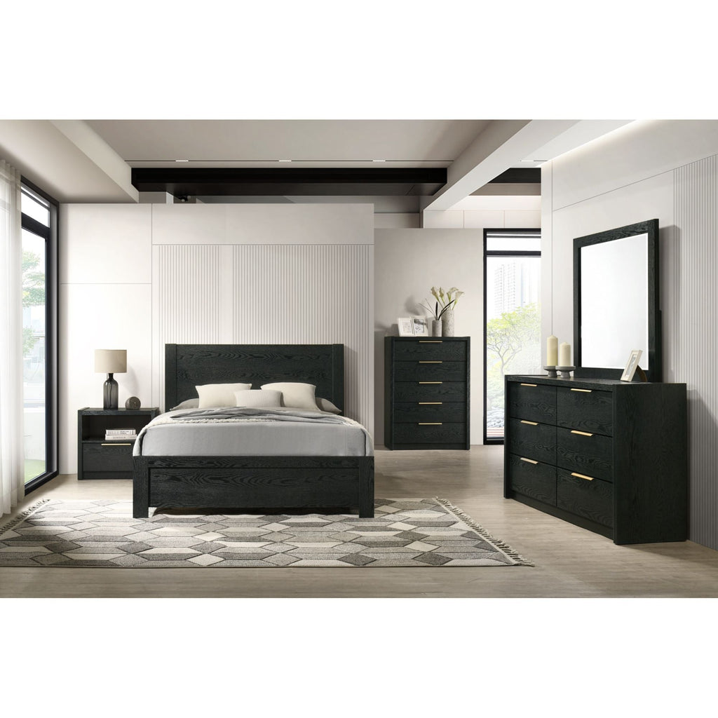 South Bend - Nightstand With USB - Black - Stylish Home Furniture