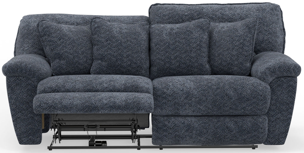 Paxon - Deep Seat Power Reclining Sofa With Power Adjustable Headrest - Smoke - Stylish Home Furniture
