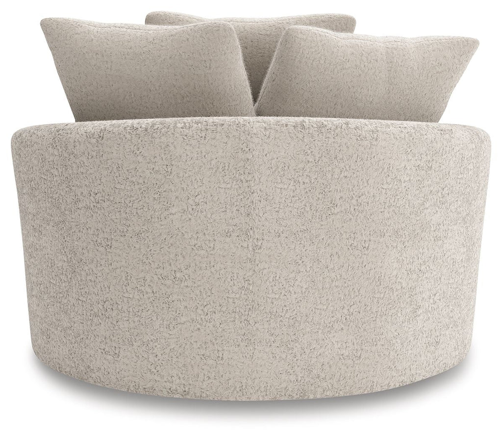 Cuddle Plush - Oversized Swivel Accent Chair - Arctic - Stylish Home Furniture