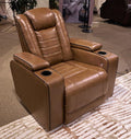 Gruaro - Power Recliner With Adjustable Headrest - Amber - Stylish Home Furniture