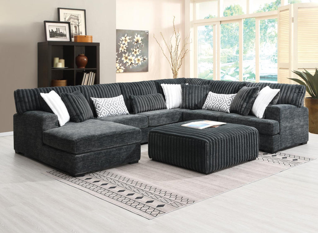U257 - 3 Piece Sectional - Dark Gray - Stylish Home Furniture