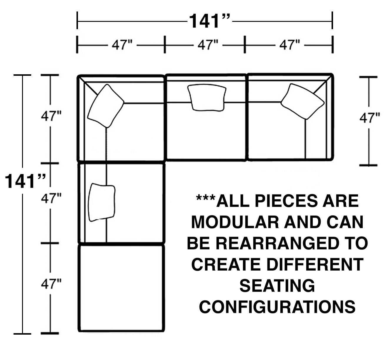 Posh - Modular Sectional And Ottoman - Stylish Home Furniture