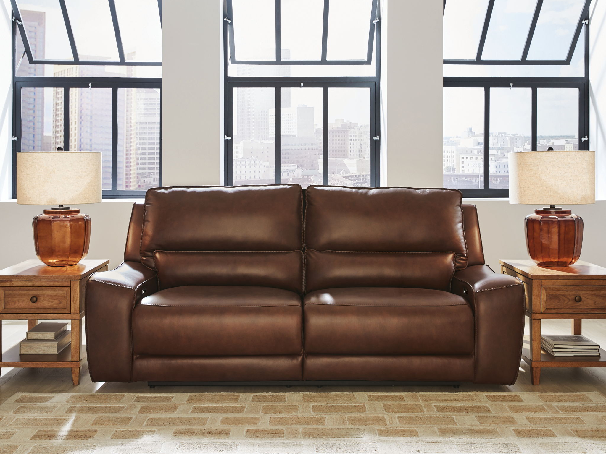 DeepWakes - 2 Seat Power Reclining Sofa With Adjustable Headrest - Stylish Home Furniture