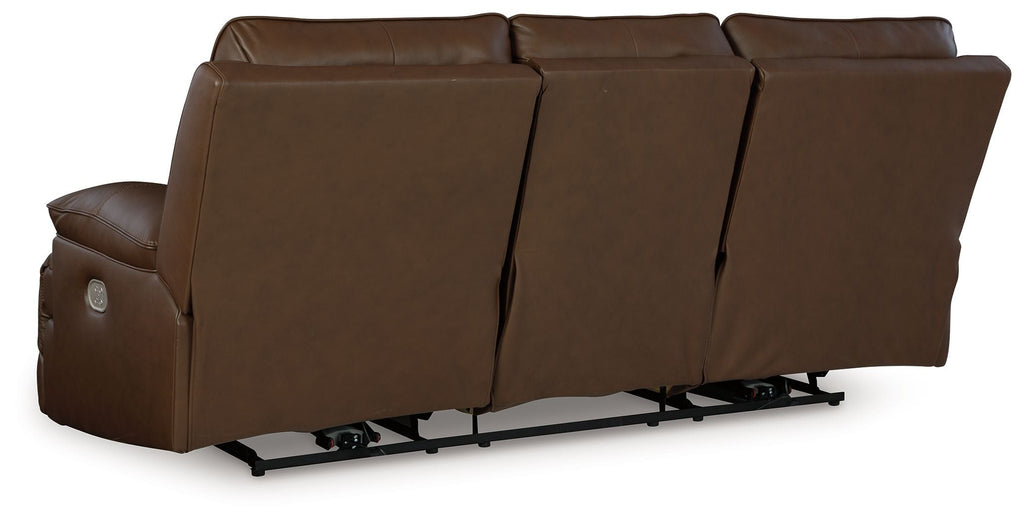 Vonryan - Power Reclining Sofa With Adj Headrest - Tobacco - Stylish Home Furniture