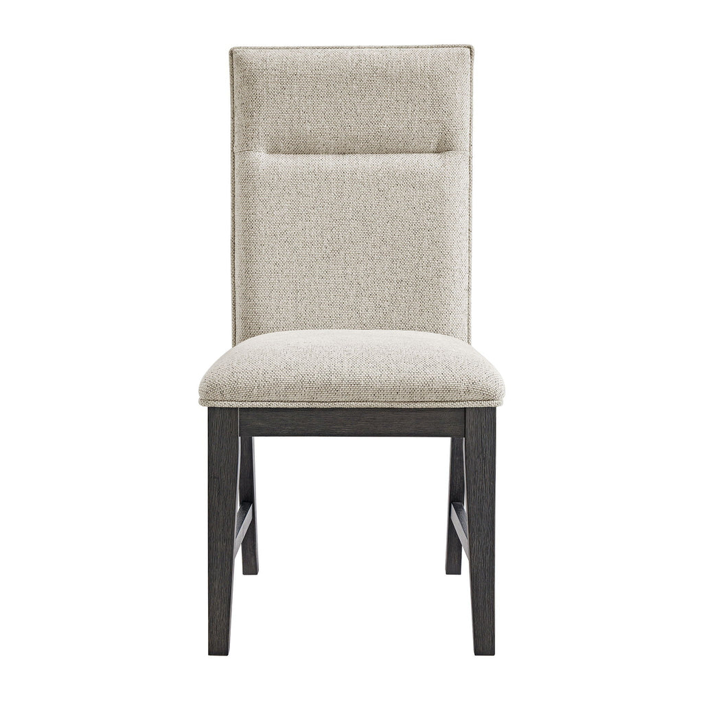 Axel - Fabric Dining Chair (Set of 2) - Light Gray / Espresso - Stylish Home Furniture