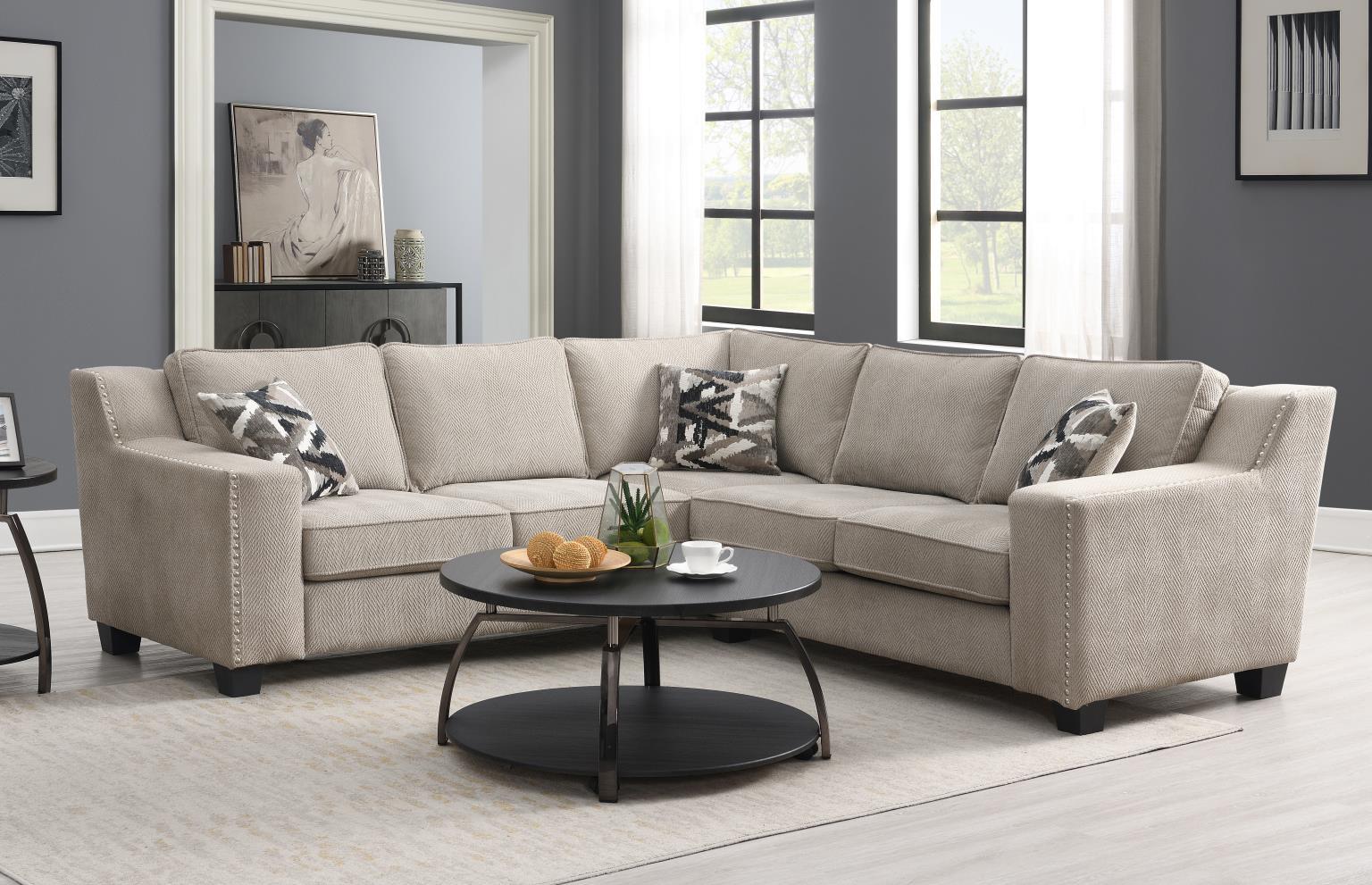 U325 - 2 Piece Sectional - Sand - Stylish Home Furniture