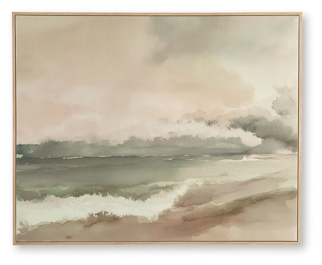 Vallus - Wall Art - Blush / Green / Gray - Stylish Home Furniture