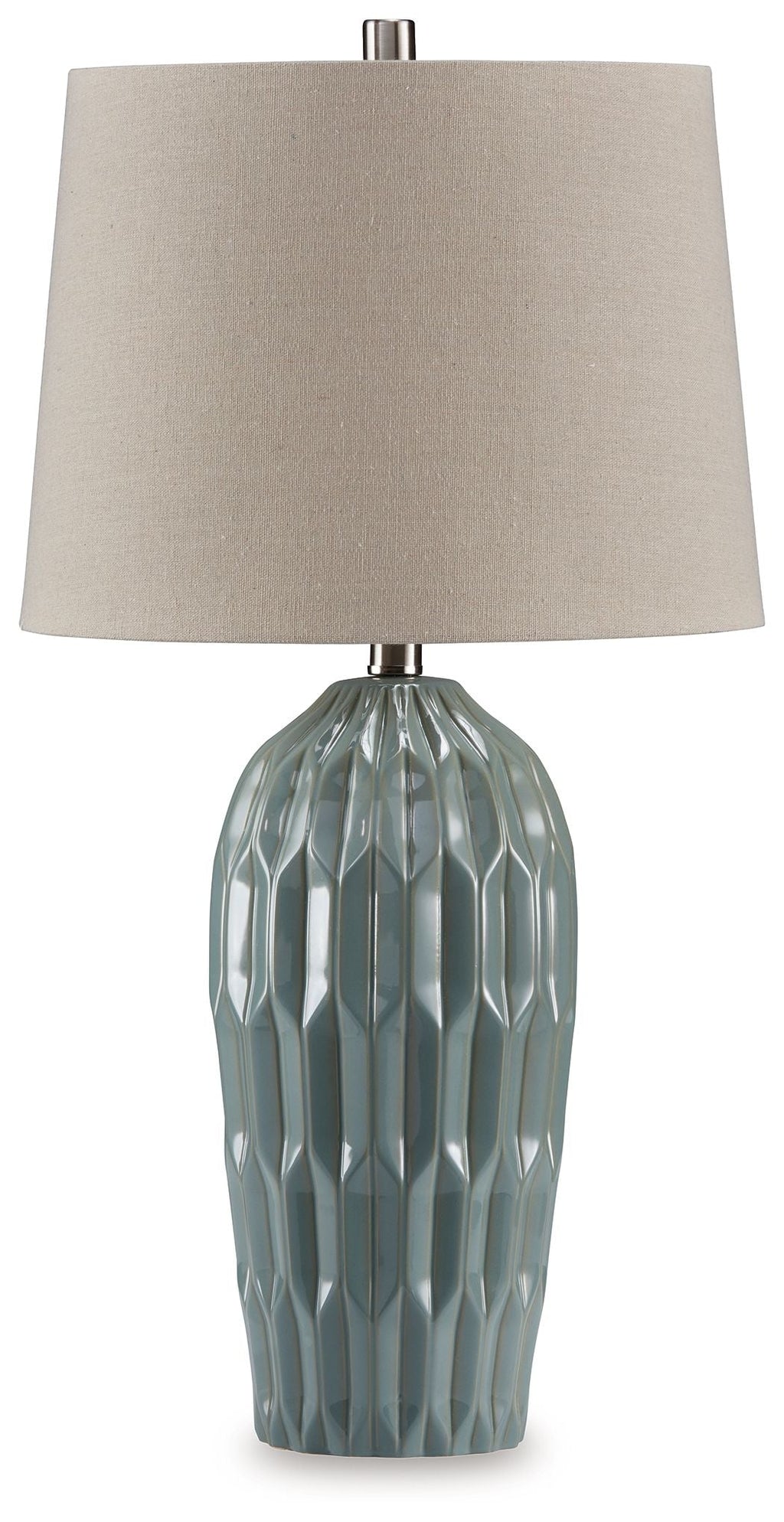 Hadbury - Ceramic Table Lamp (Set of 2) - Pale Blue / Teal - Stylish Home Furniture