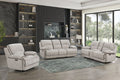 Camden - Dual Reclining Console Loveseat - Beige / Brown