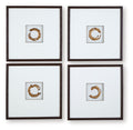 Dallbourne - Wall Art Set (Set of 4) - White / Gold Finish - Stylish Home Furniture
