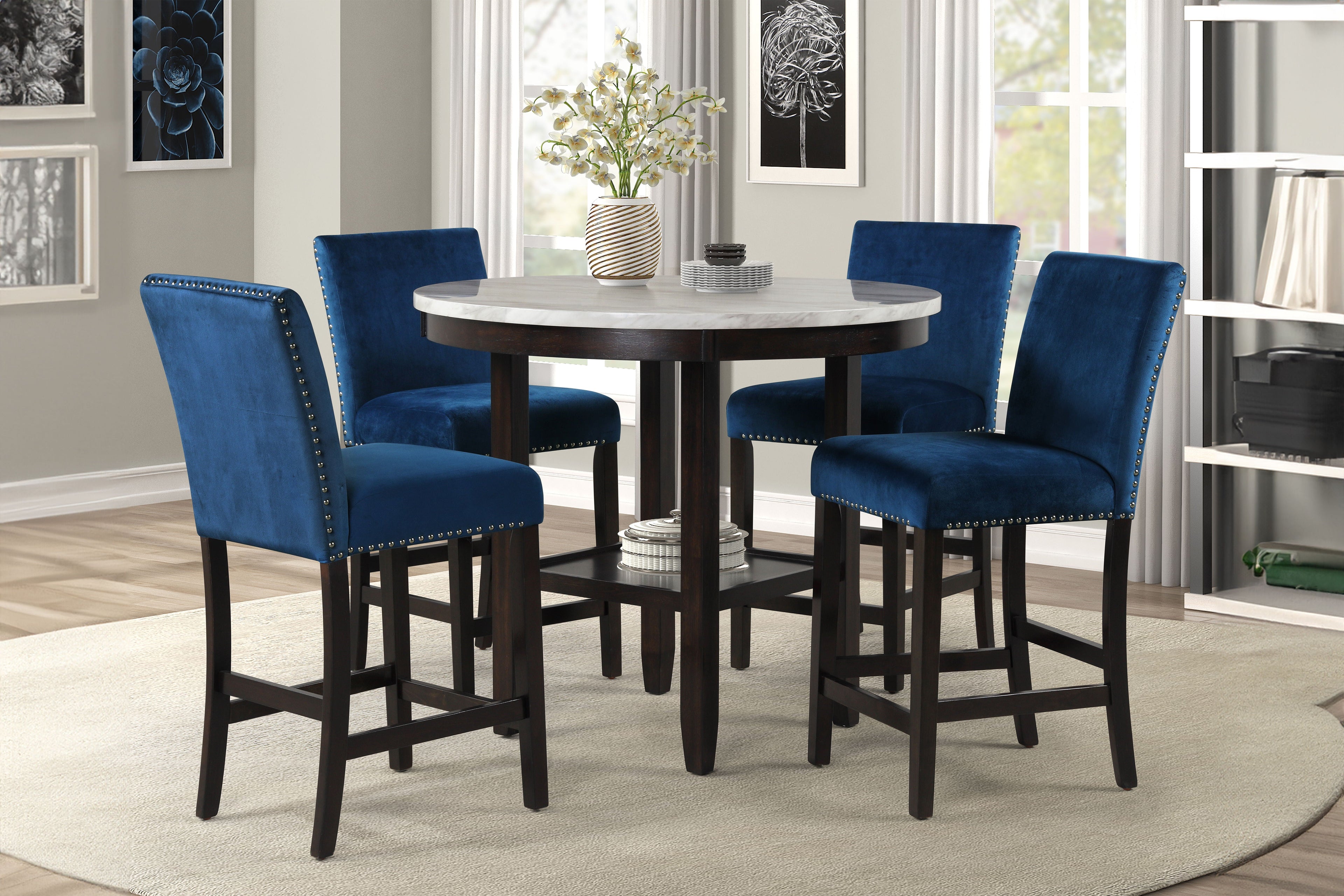 Celeste - Round Counter Table Set - Stylish Home Furniture