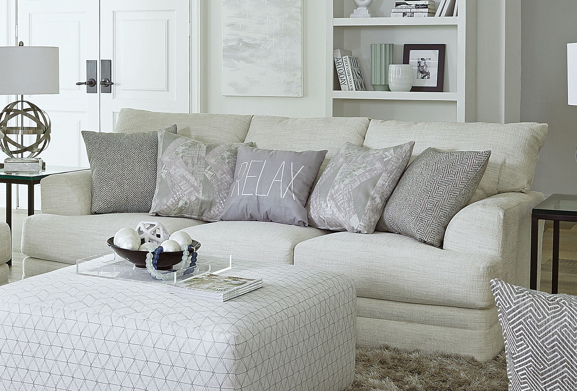 Zeller - Sofa - Cream - Stylish Home Furniture