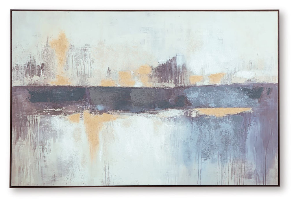 Gatesford - Wall Art - Blue / White / Tan - Stylish Home Furniture