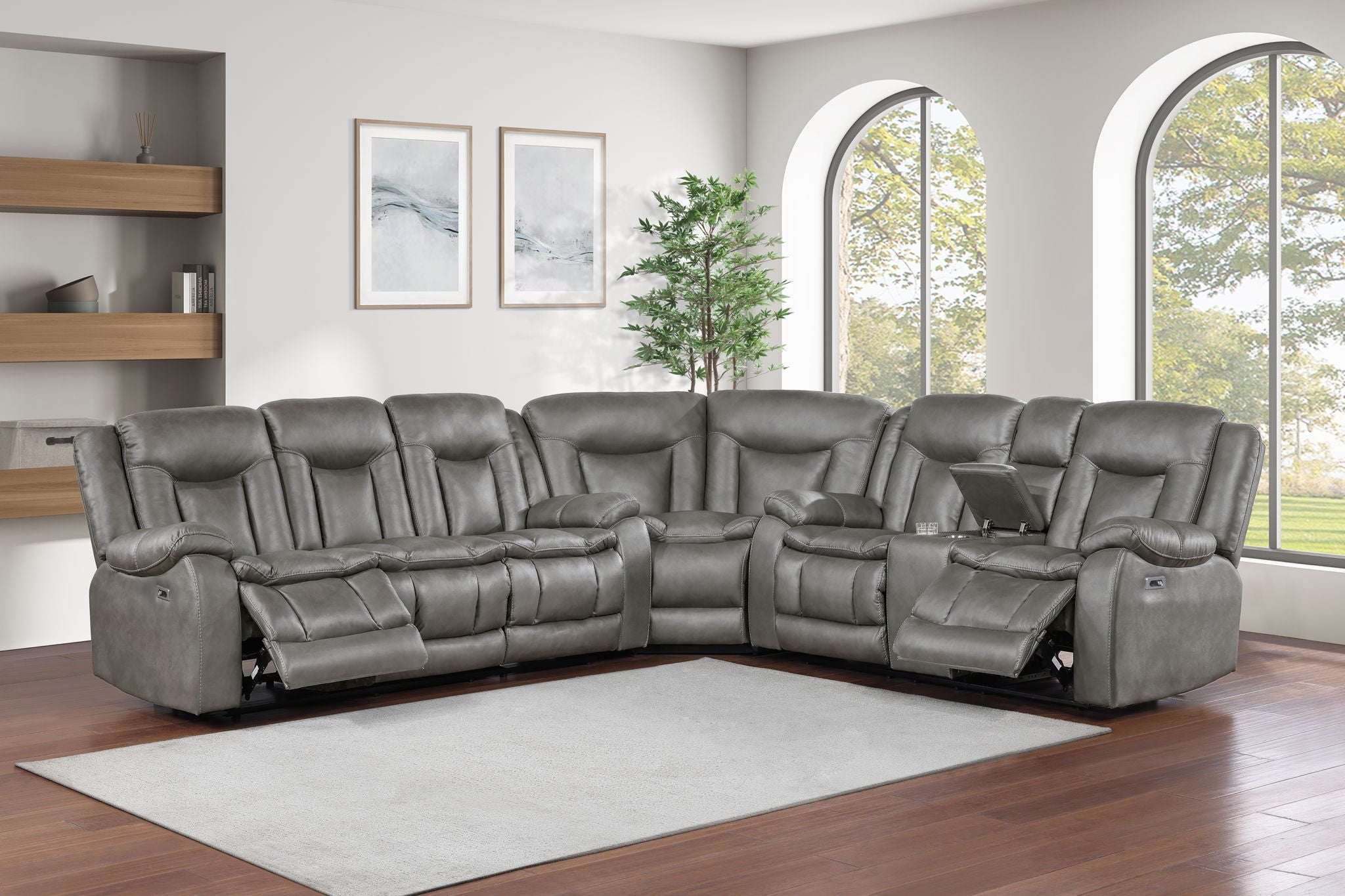 Morello - 3 Piece Manual Sofa/Loveseat/Wedge - Stylish Home Furniture