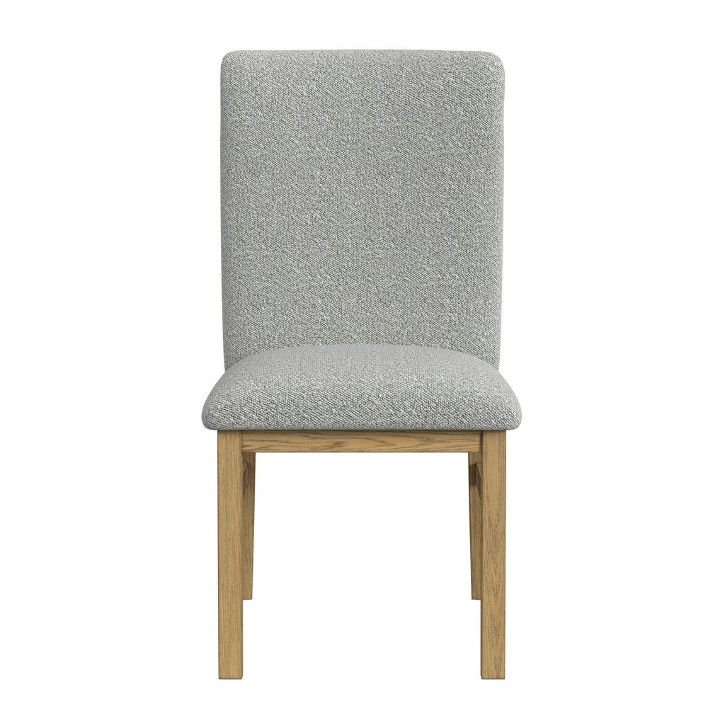 Portland - Square Back Dining Side Chair (Set of 2) - Natural / Gray - Stylish Home Furniture