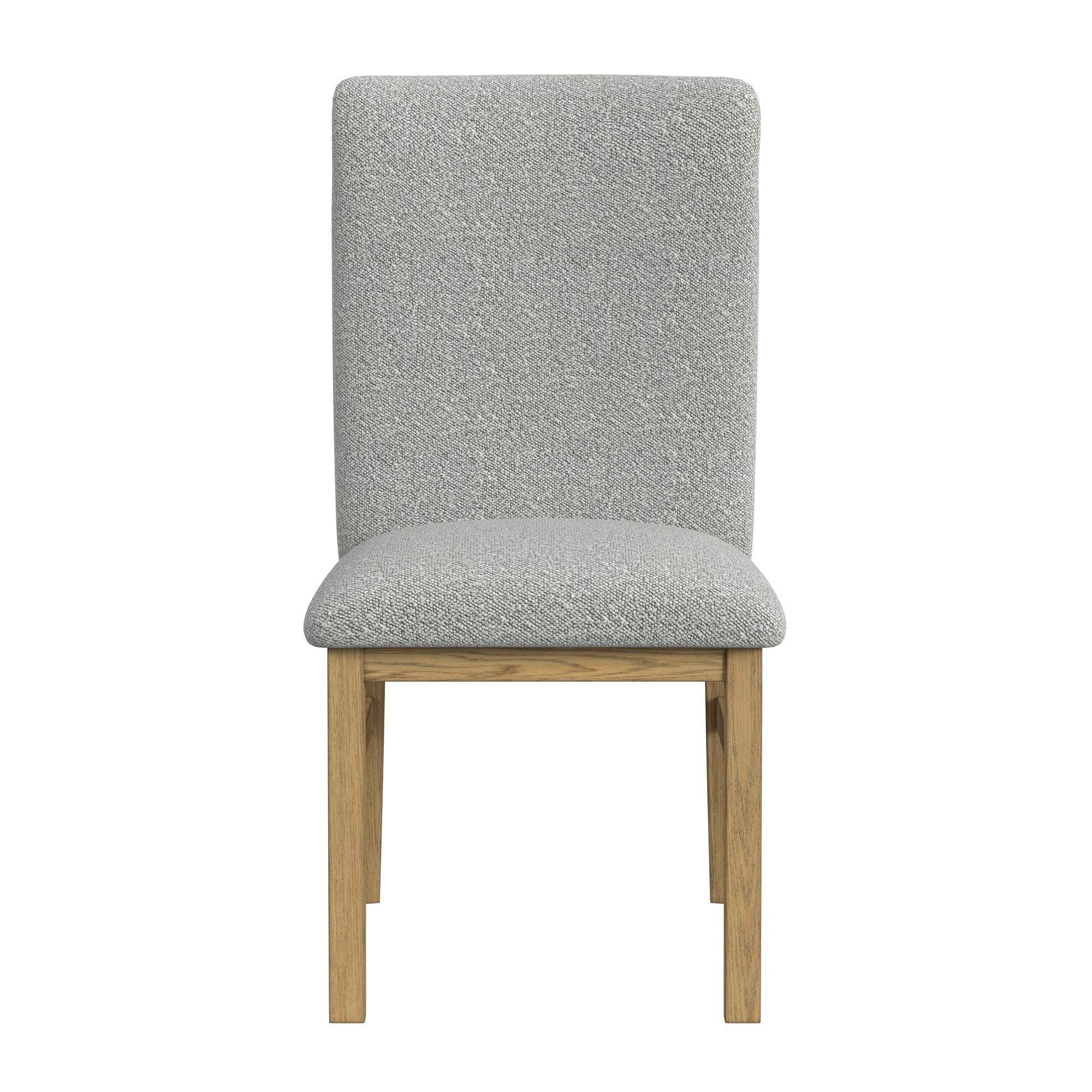 Portland - Square Back Dining Side Chair (Set of 2) - Natural / Gray - Stylish Home Furniture
