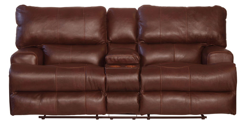 Wembley - Power Headrest With Lumbar Lay Flat Reclining Console Loveseat - Stylish Home Furniture