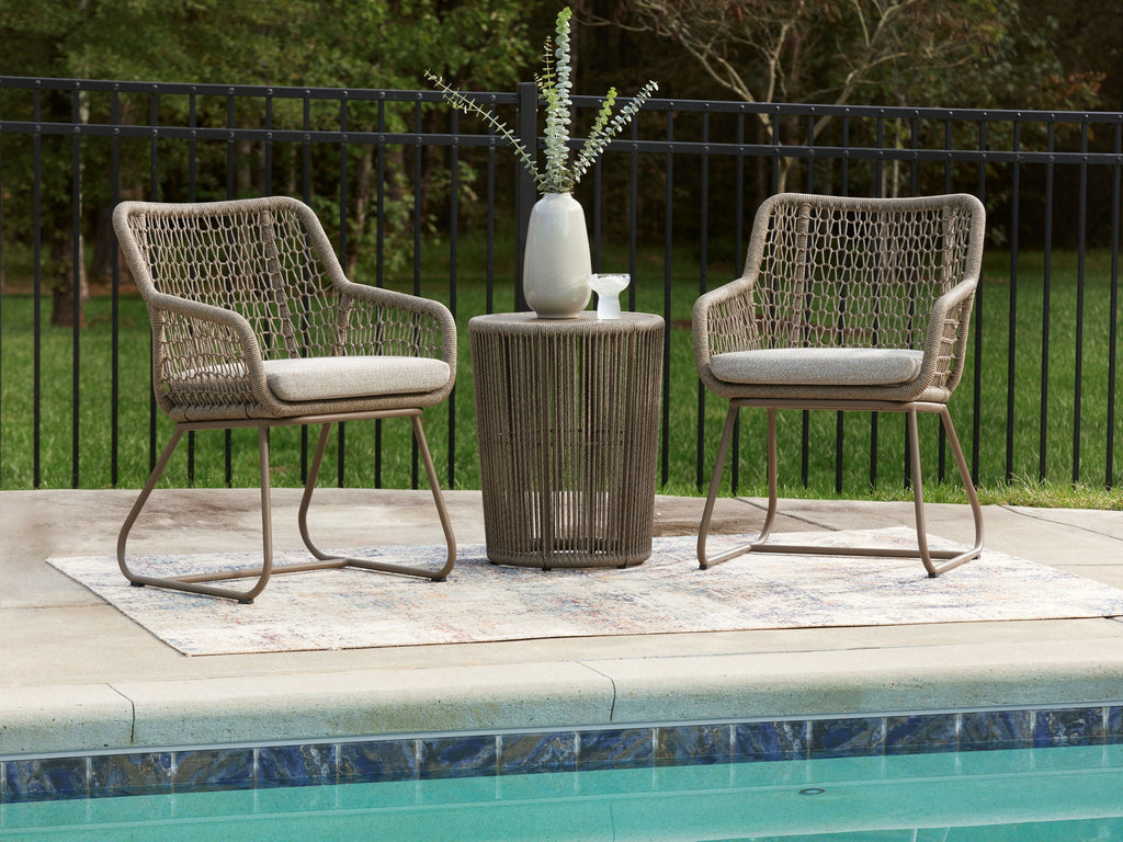 Majors Beach - Outdoor Table And 2 Chairs (Set of 3) - Beige - Stylish Home Furniture