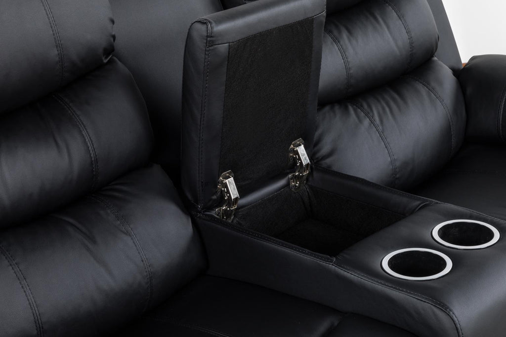 U190 - Motion Sofa - Black - Stylish Home Furniture