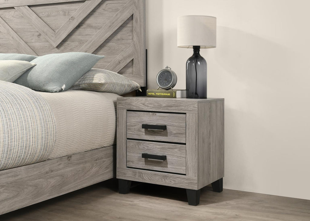 B528 - Nightstand - Light Gray - Stylish Home Furniture