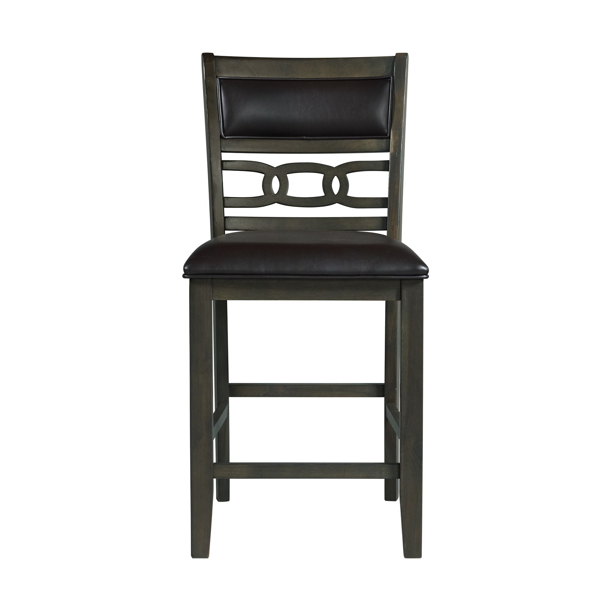 Amherst - Counter Side Chair With PU Cushion (Set of 2) - Gray Finish - Stylish Home Furniture