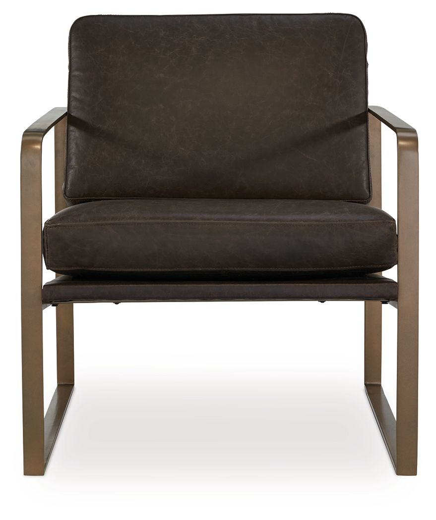 Bradett - Accent Chair - Dark Brown / Gold Finish - Stylish Home Furniture