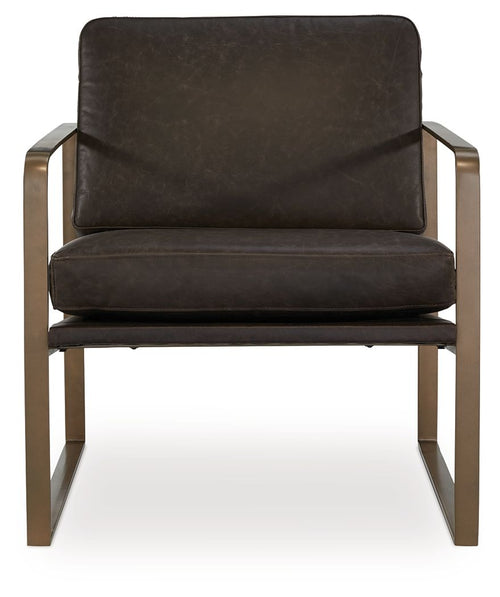 Bradett - Accent Chair - Dark Brown / Gold Finish - Stylish Home Furniture