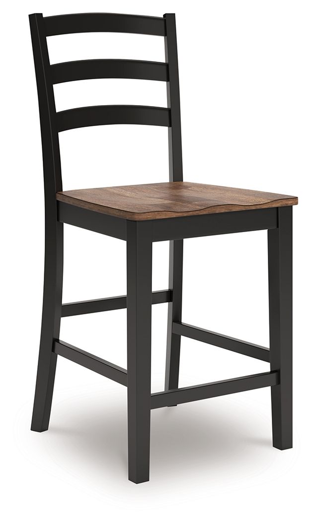 Wildenauer - Barstool (Set of 2) - Brown / Black - Stylish Home Furniture