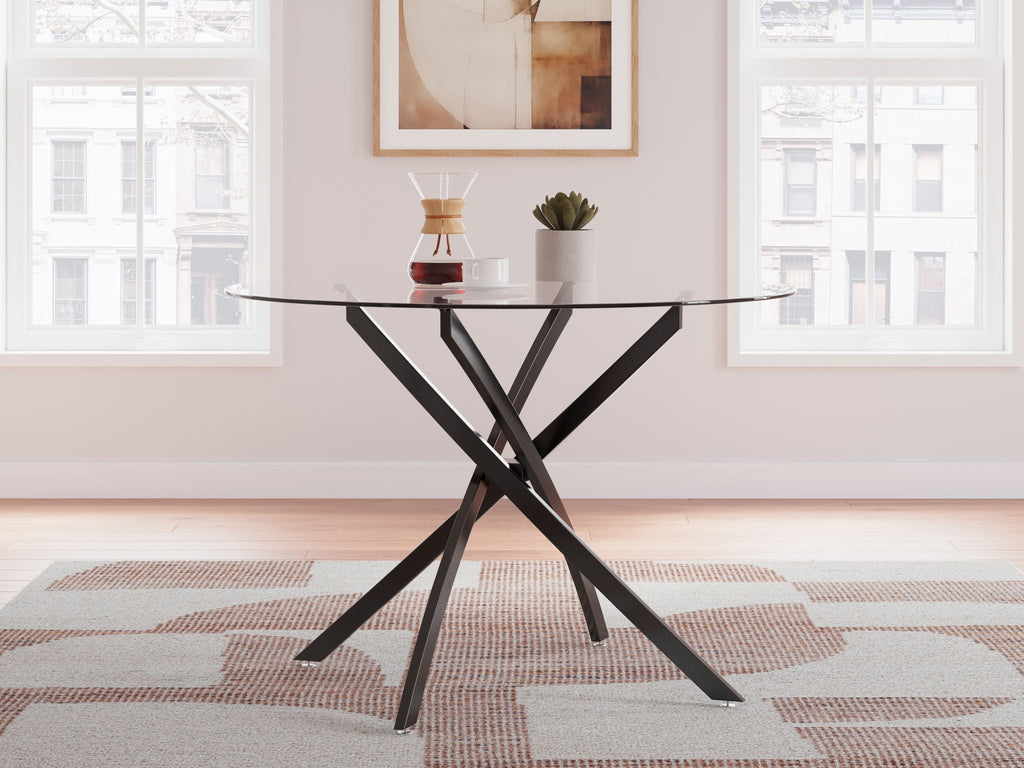 Pharwynn - 5 Pc. - Dining Room Table, 4 Side Chair - Black - Stylish Home Furniture