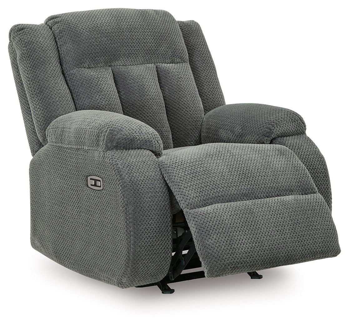 Observation - Power Rocker Recliner - Steel - Stylish Home Furniture