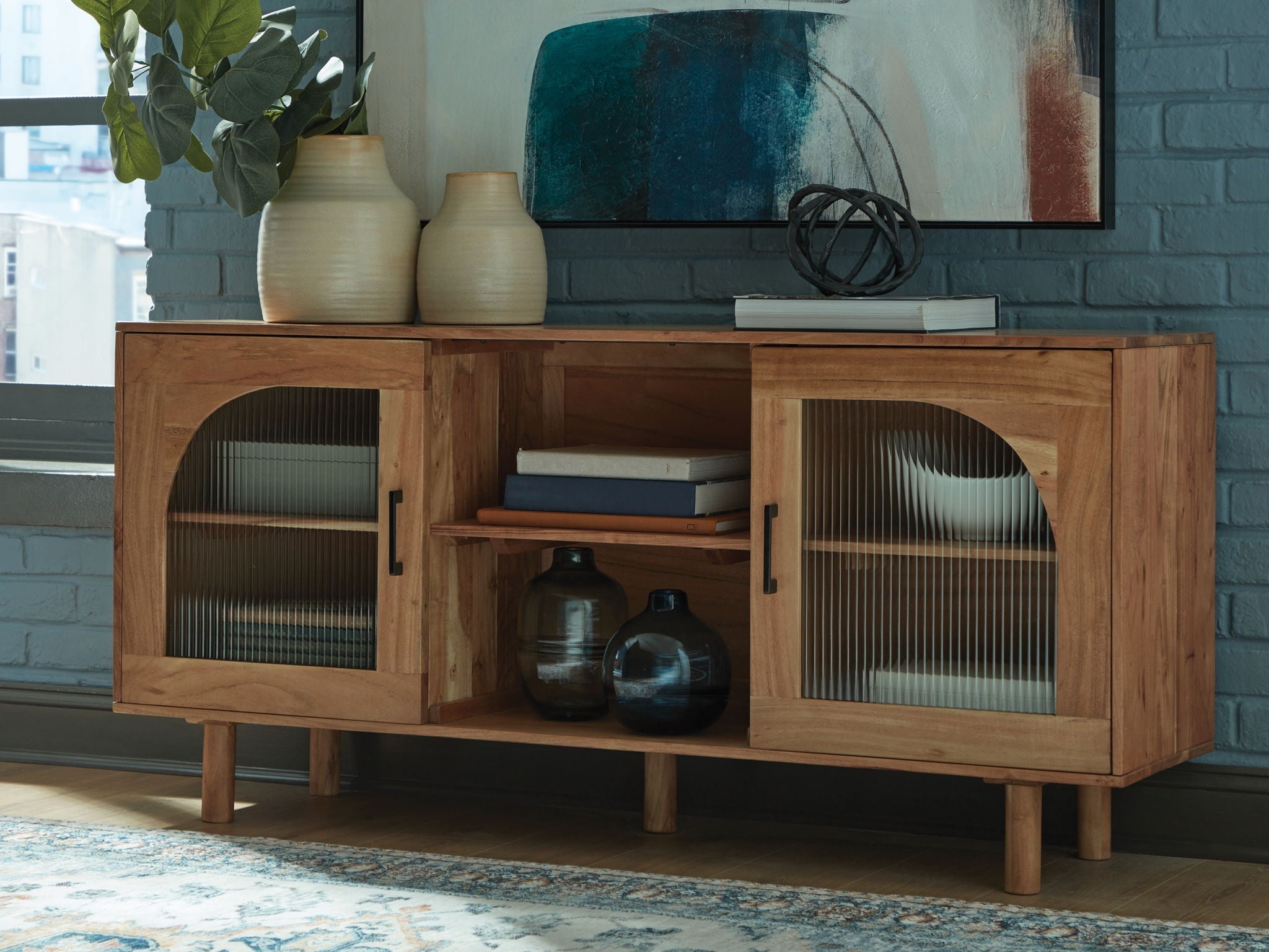 Adway - Accent Cabinet - Natural Brown - Stylish Home Furniture