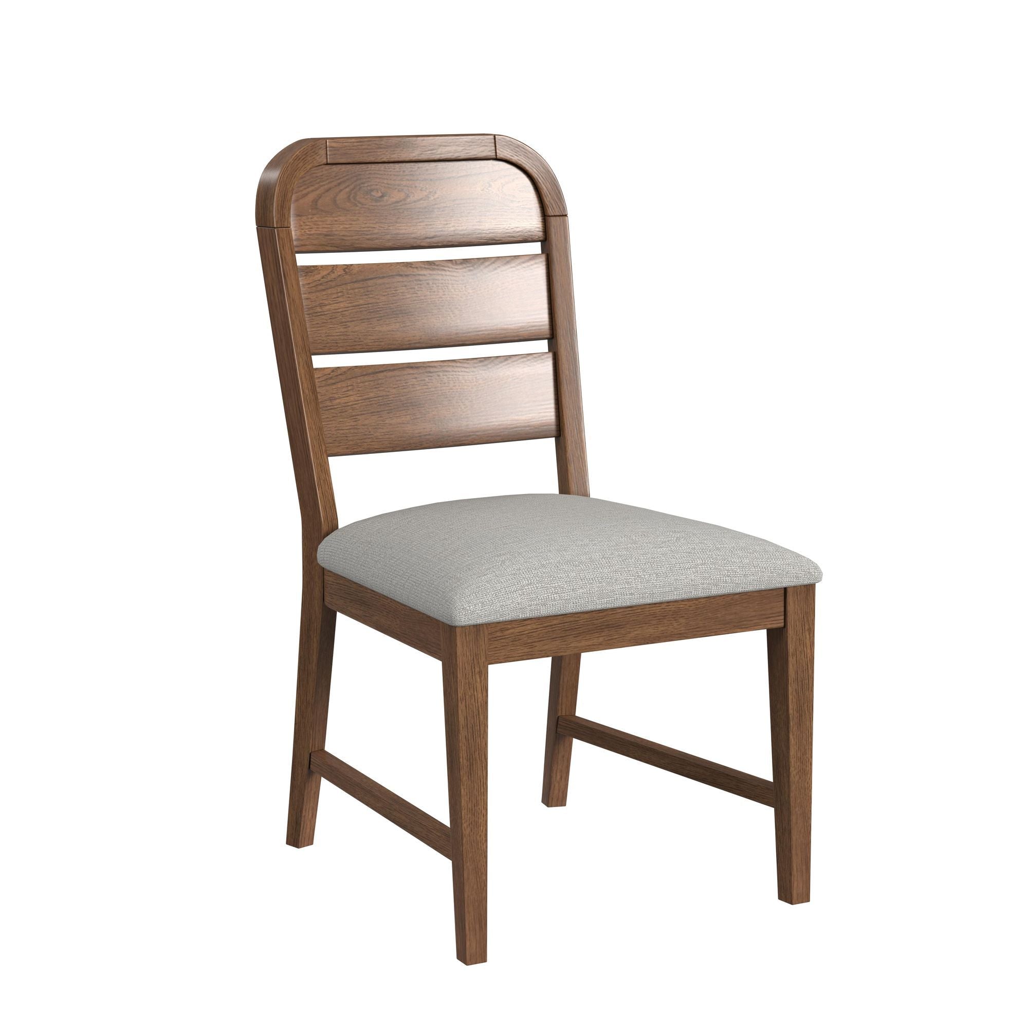 Glinda - Fabric Dining Side Chair (Set of 2) - Brown / Light Gray - Stylish Home Furniture