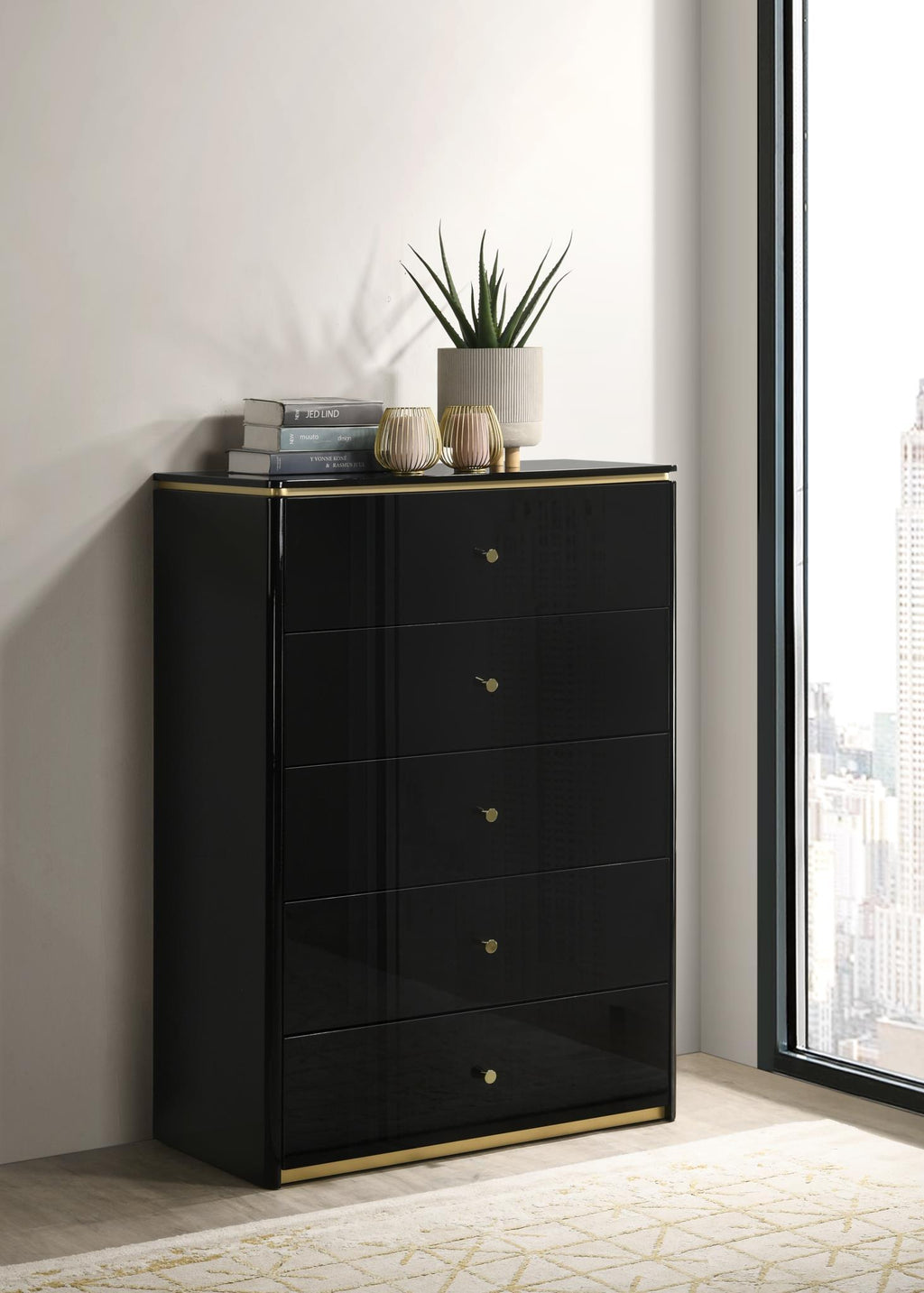 B120 - Chest - Black - Stylish Home Furniture