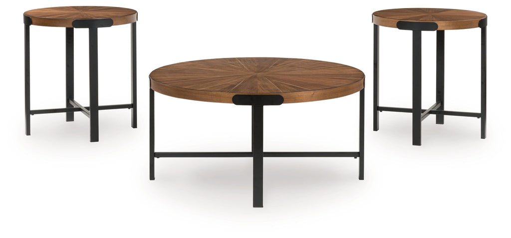 Crosstrail - Occasional Table Set (Set of 3) - Brown - Stylish Home Furniture