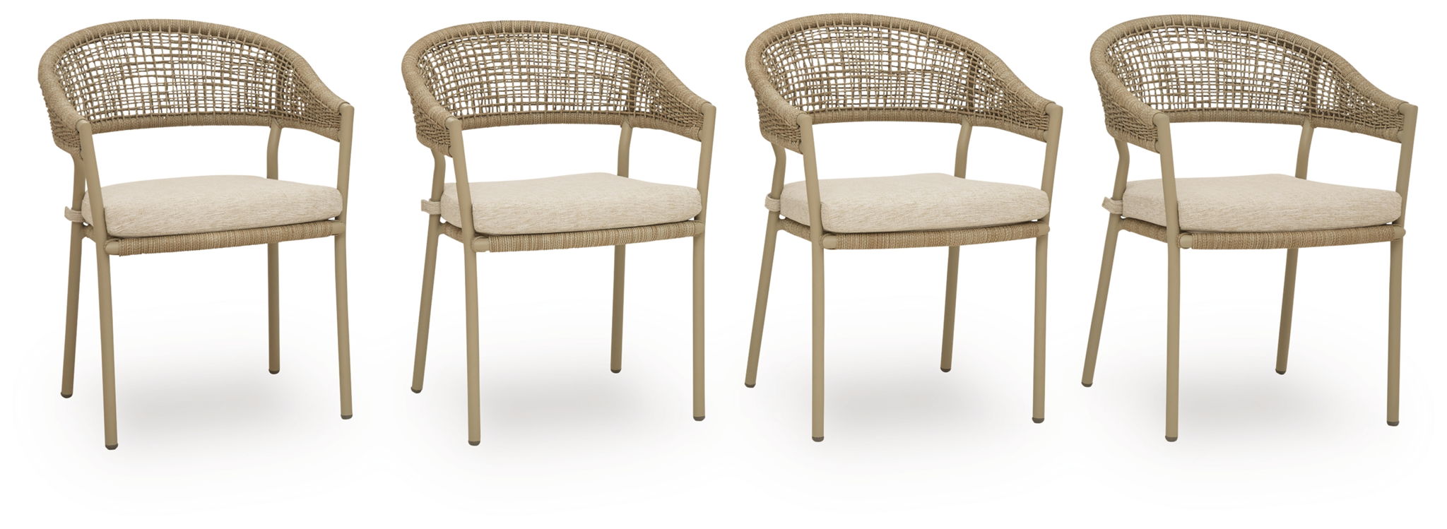 Orchard Beach - Arm Chair With Cushion (Set of 4) - Beige - Stylish Home Furniture