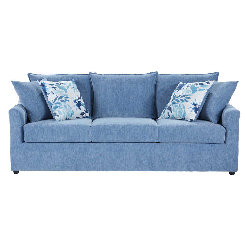 Sylvie - 2 Piece Living Room Set (Sofa & Chair) - Blue Slate - Stylish Home Furniture