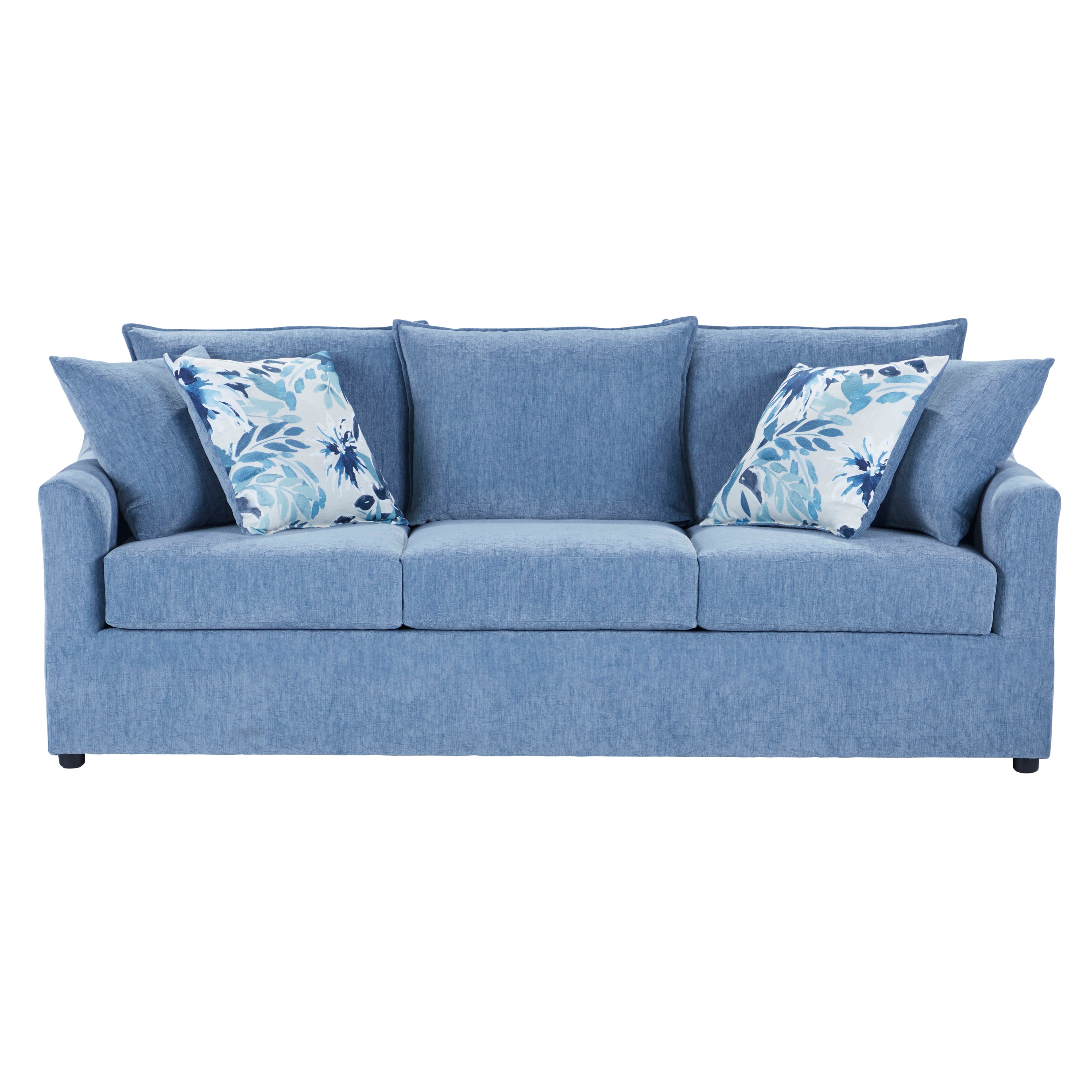 Sylvie - 2 Piece Living Room Set (Sofa & Chair) - Blue Slate - Stylish Home Furniture