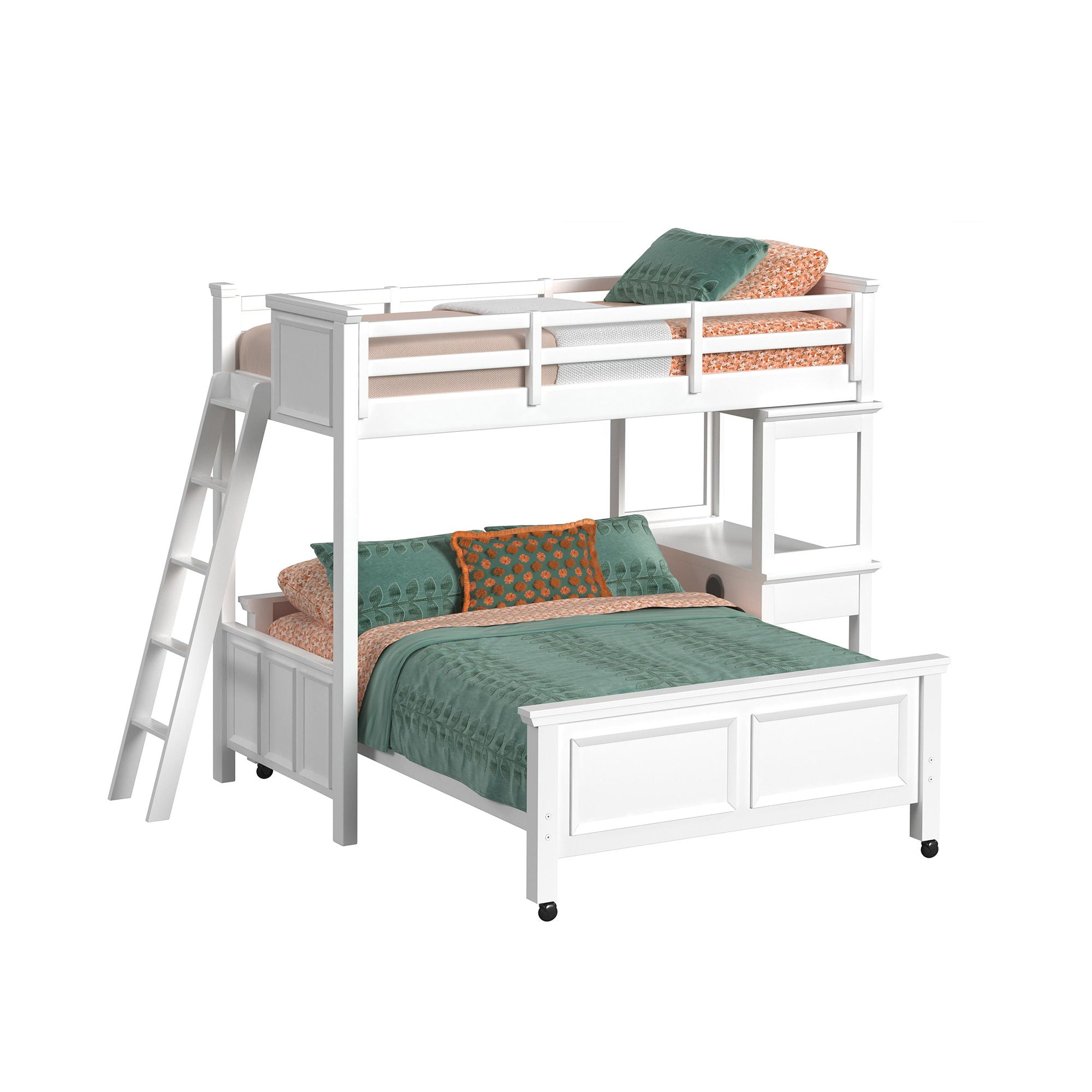 Hampton Kids - Loft With Ladder And Desk With Speaker Bedroom Set - Stylish Home Furniture