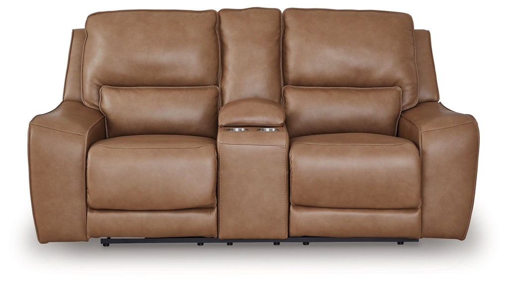 DeepWakes - Power Reclining Loveseat / Console / Adjustable Headrest - Stylish Home Furniture