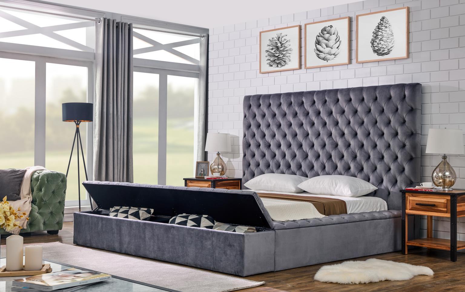 B563 - Velvet Bed - Stylish Home Furniture
