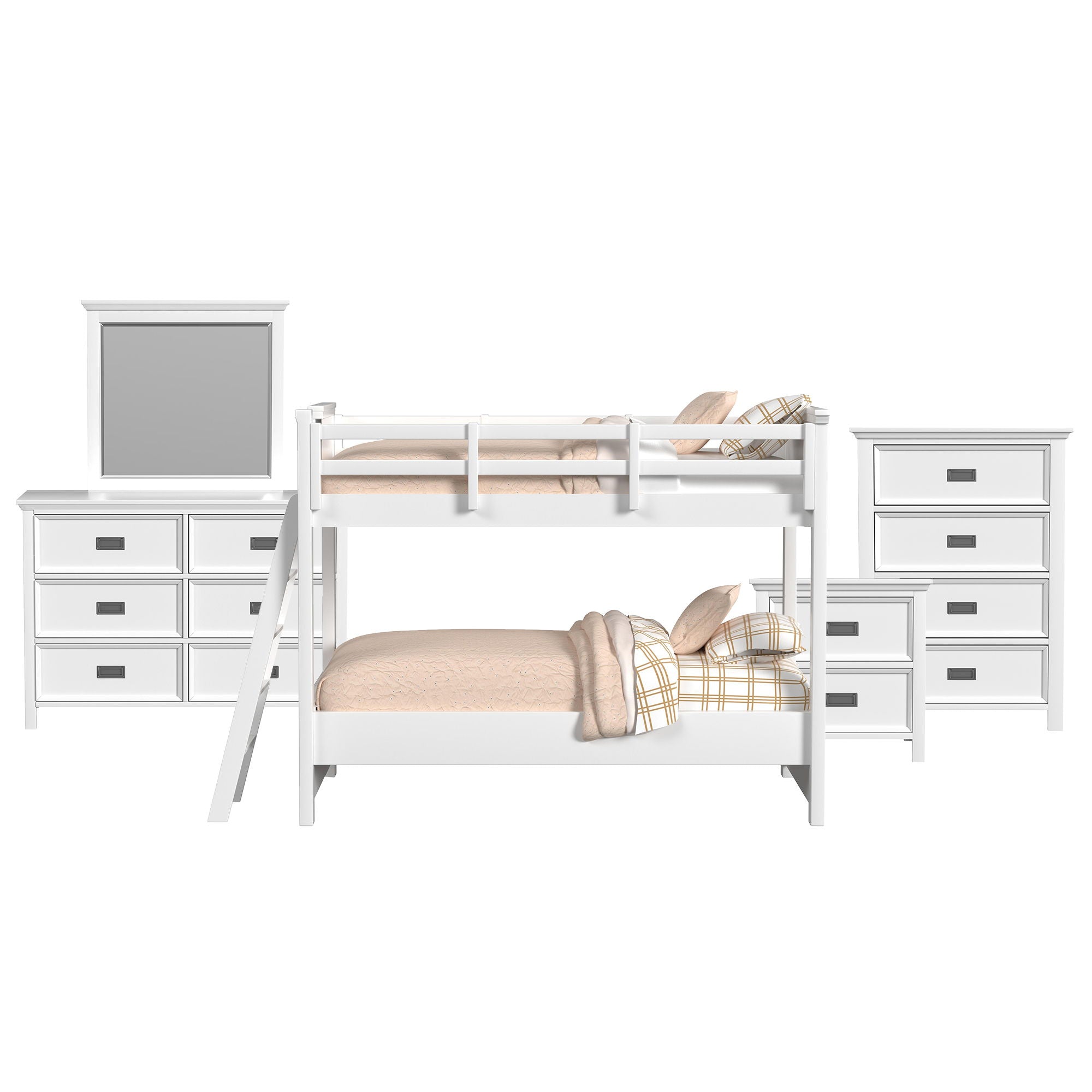 Hampton Kids - Bunk With Ladder Bedroom Set - Stylish Home Furniture
