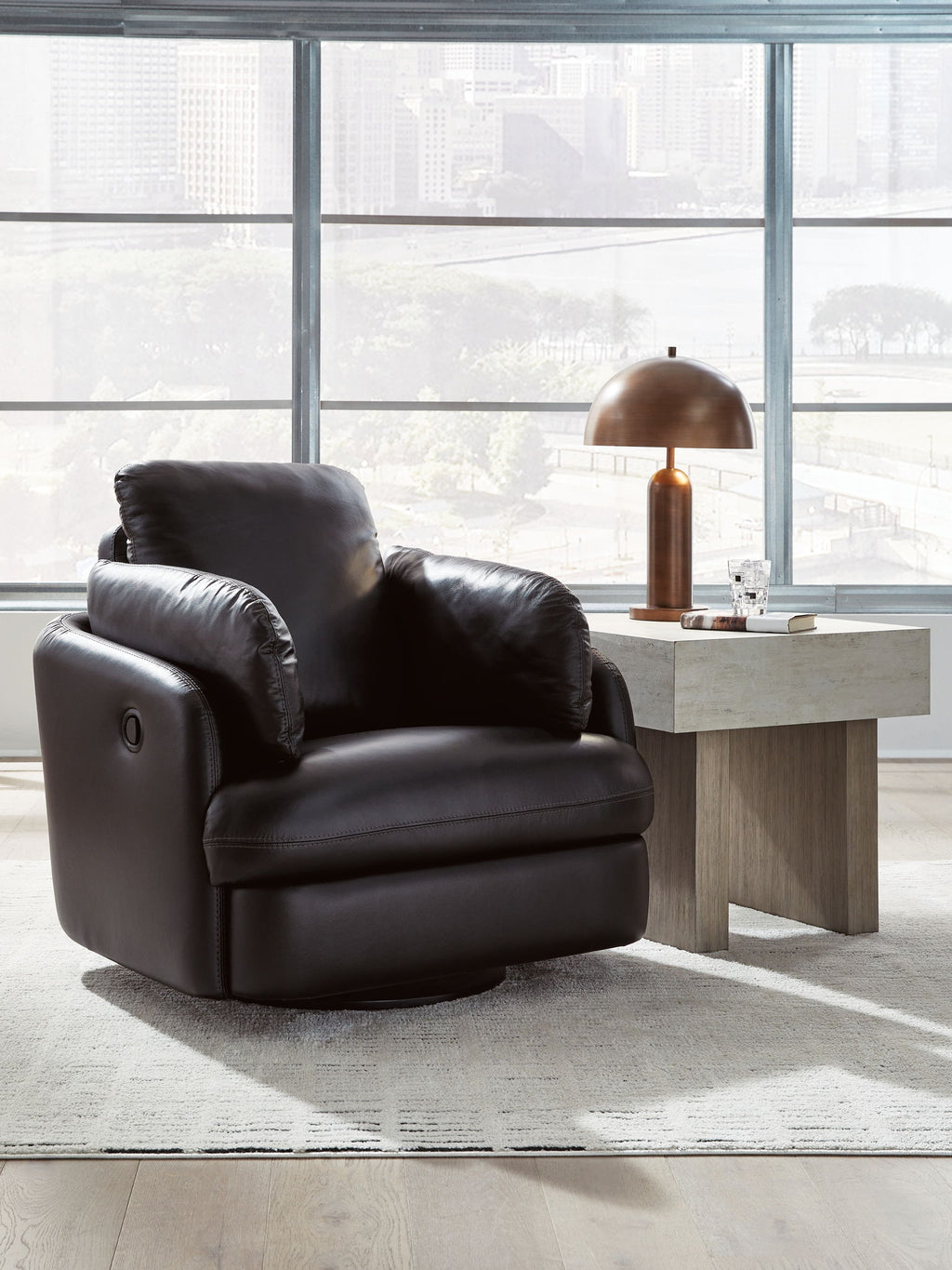 Modmax II - Swivel Glider Recliner - Black - Stylish Home Furniture
