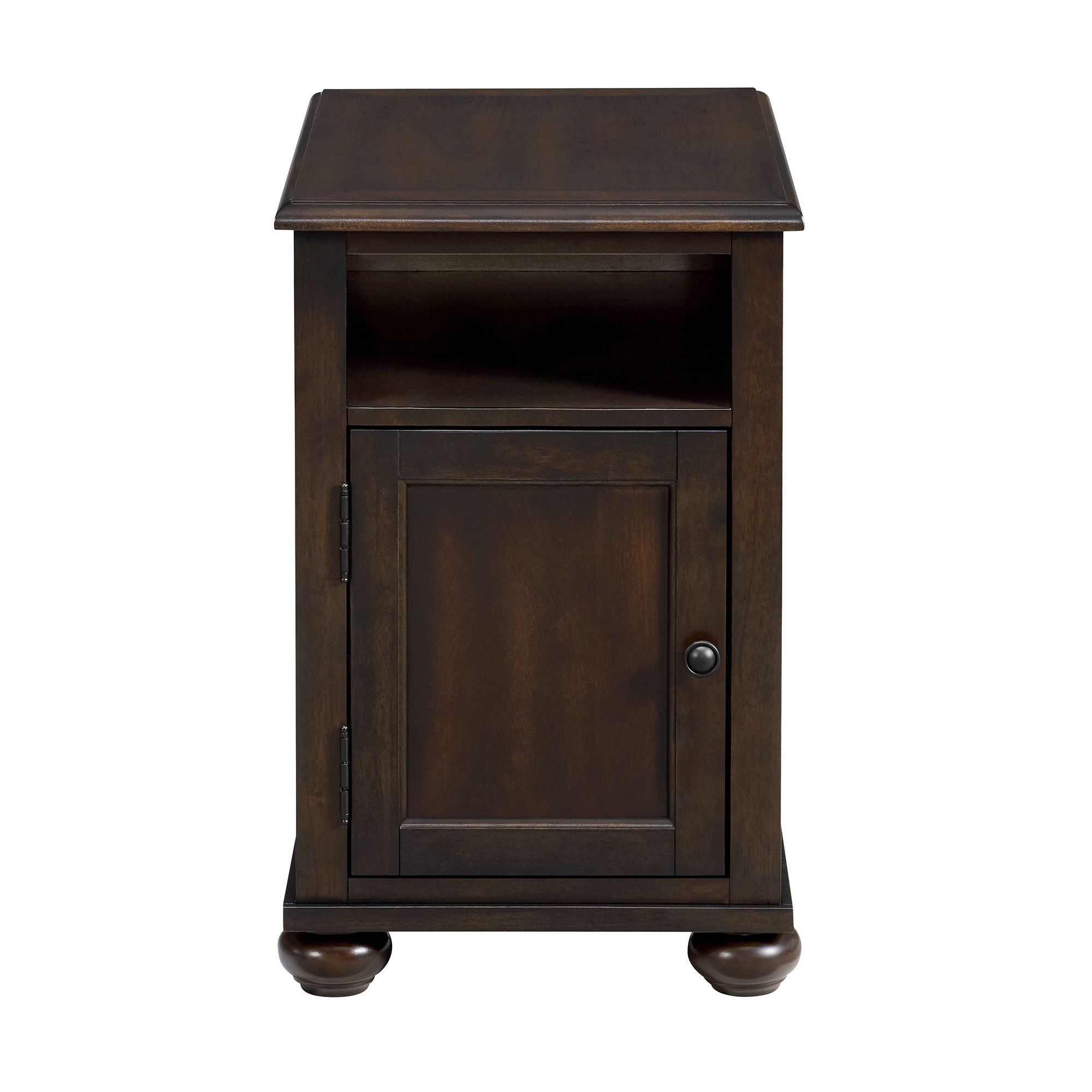 Wagner - Chairside Table With USB - Cherry - Stylish Home Furniture