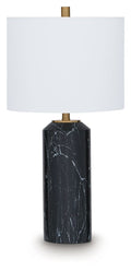Hanzila - Poly Table Lamp - Black / Gold Finish - Stylish Home Furniture