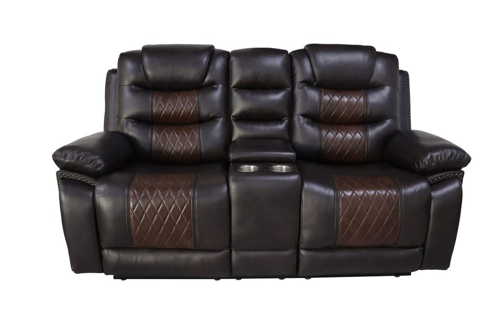 Nikko - Console Loveseat With Dual Recliners - Stylish Home Furniture