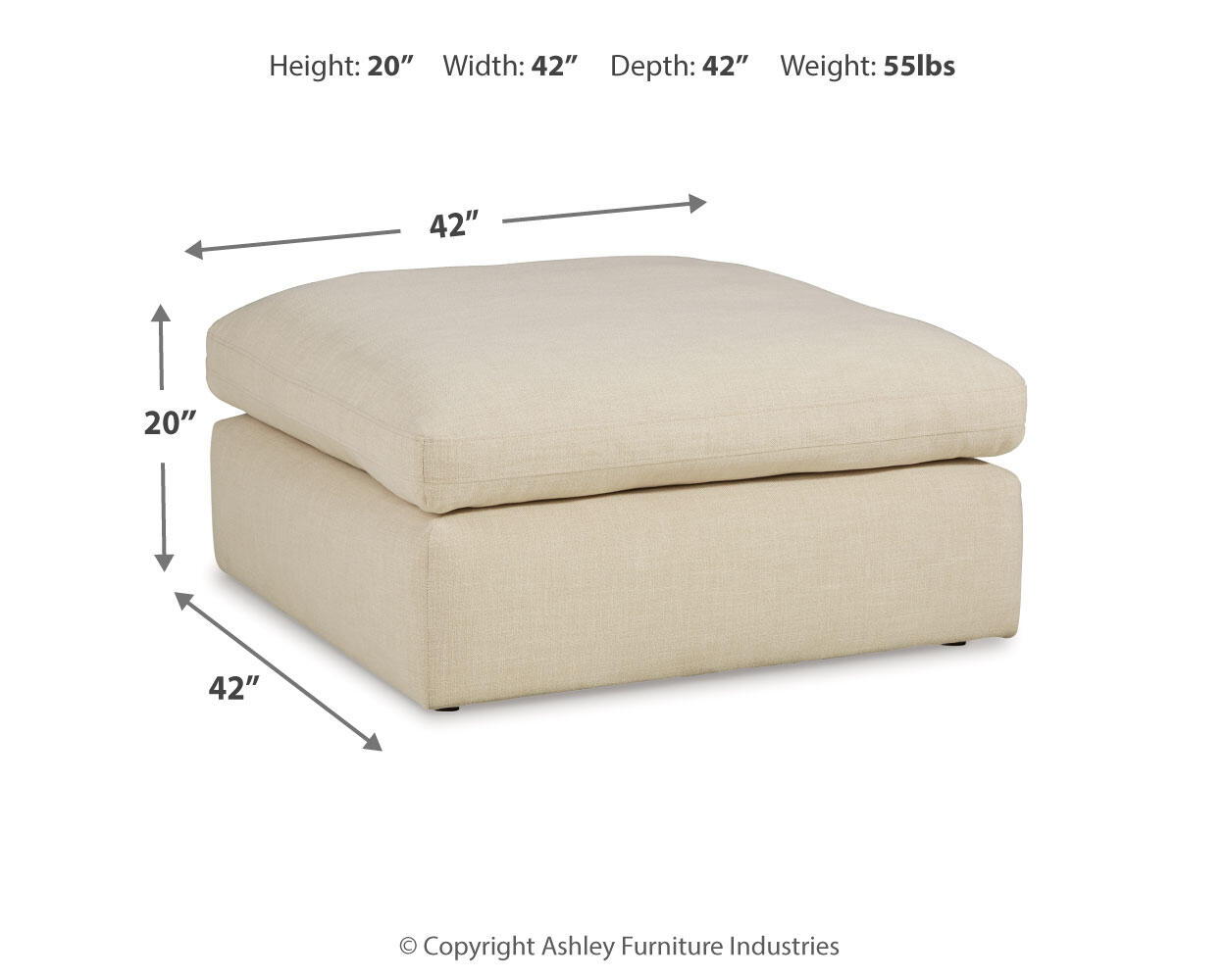 Elyza - Oversized Ottoman - Stylish Home Furniture