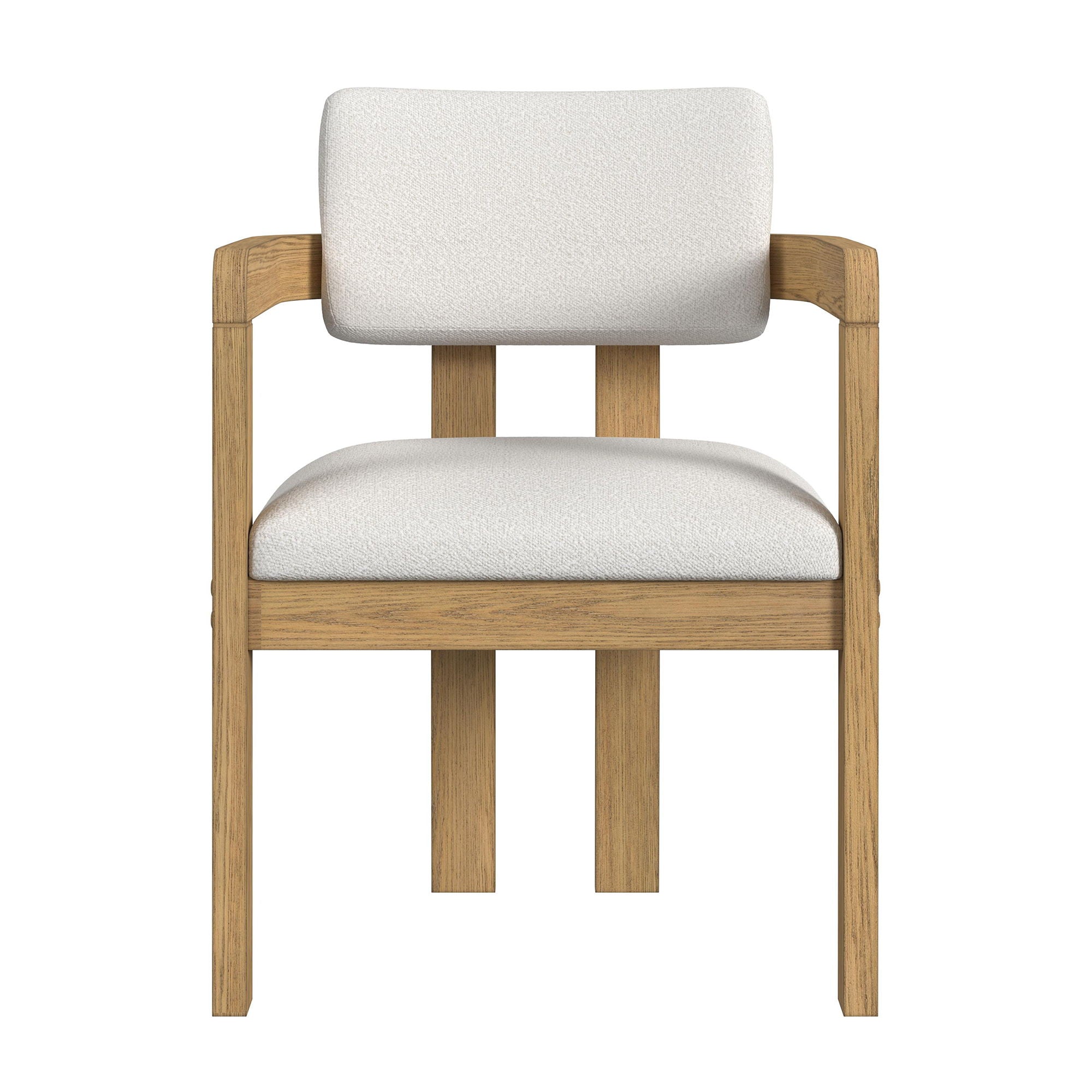 Portland - Fabric Arm Chair (Set of 2) - Natural / Snow White - Stylish Home Furniture
