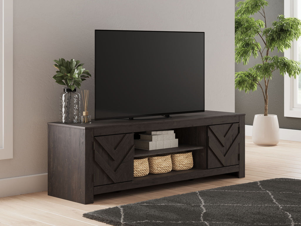 Cayboni - LG TV Stand With Fireplace Option - Stylish Home Furniture